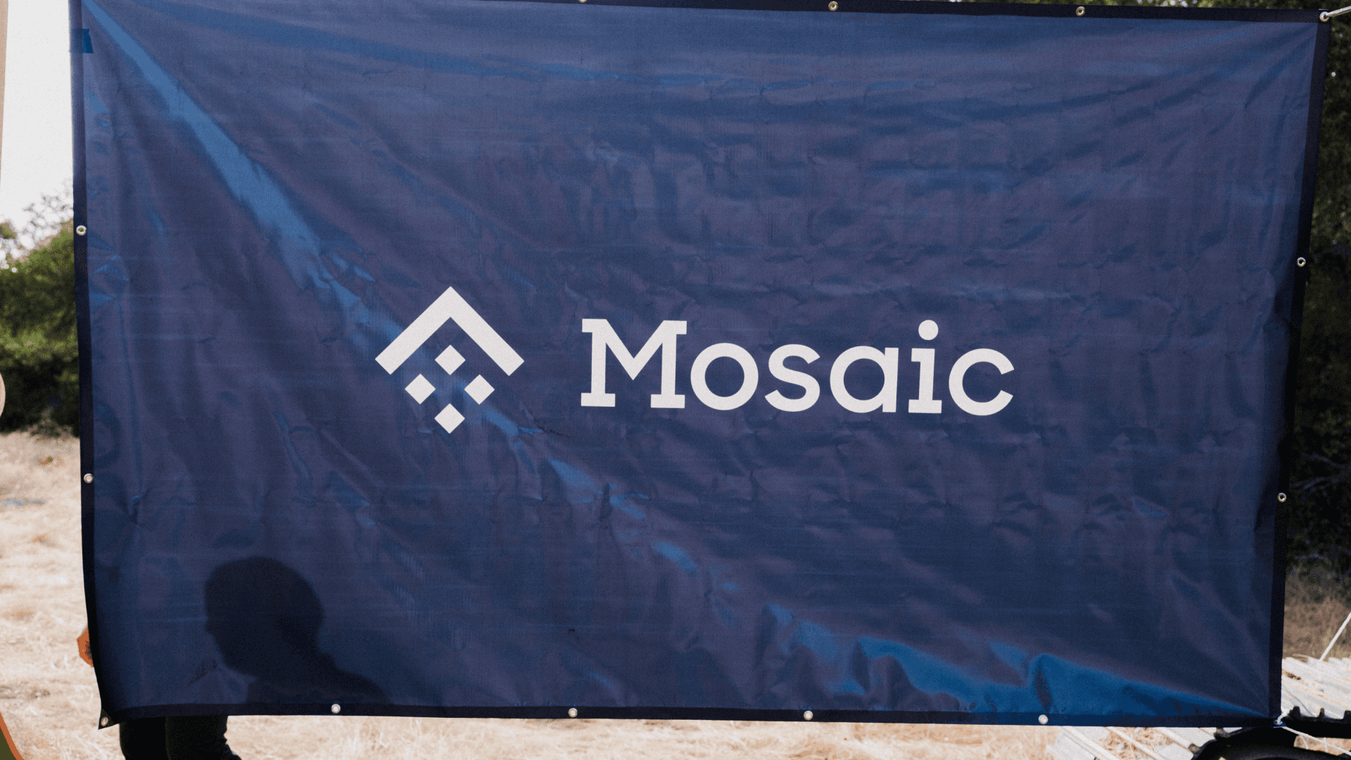 Mosaic logo design and custom typography