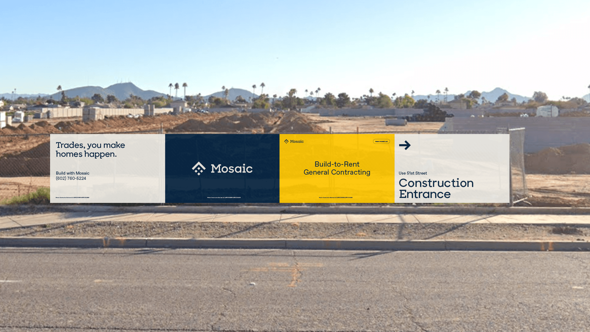 Jobsite signage system for Mosaic's construction operations
